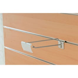 Porte étiquette blanc pour broche avec tige T 65x40mm Porte étiquette blanc pour broche avec tige T 65x40mm