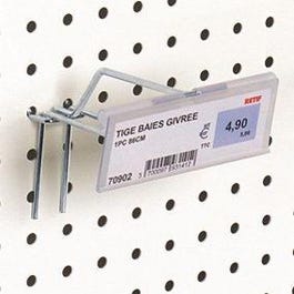 Porte étiquette transparent pour broche tige T 40x115mm Porte étiquette transparent pour broche tige T 40x115mm