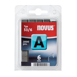 Agrafes 53/6 pour cloueurs Novus - par 2000 Agrafes 53/6 pour cloueurs Novus - par 2000