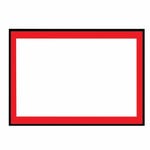 Etiquette Printex bord rouge 26x19mm - par 10 rouleaux