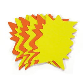 Eclaté jaune/orange double face 12x8cm - par 50 Eclaté jaune/orange double face 12x8cm - par 50