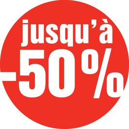 Affiche jusqu'à -50 % rond TRADITIONNEL Ø60cm rouge Affiche jusqu'à -50 % rond TRADITIONNEL Ø60cm rouge