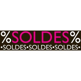 Affiche soldes Elégant 86x20cm noir Affiche soldes Elégant 86x20cm noir