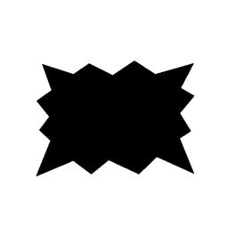 Eclatés pvc noire 75/100° 7x5cm - par 50 Eclatés pvc noire 75/100° 7x5cm - par 50