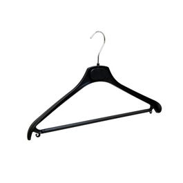 Cintre plastique noir avec barre et crochet tournant - par 50 Cintre plastique noir avec barre et crochet tournant - par 50