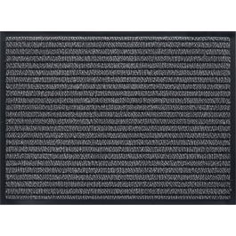 Tapis d'accueil gris rayé noir 90x150cm