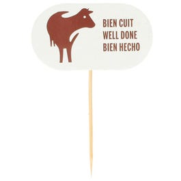 Marqueur cuisson Bien cuit papier et bois 8cm - par 100 Marqueur cuisson Bien cuit papier et bois 8cm - par 100