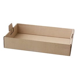 Plateau de transport à poignées carton kraft 54,5x38,5x9,5cm - par 50 Plateau de transport à poignées carton kraft 54,5x38,5x9,5cm - par 50