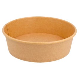 Saladier carton Kraft 500cc Ø15/12,8x4,5cm - par 50 Saladier carton Kraft 500cc Ø15/12,8x4,5cm - par 50