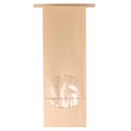 Sachet kraft à fenêtre et barrette de fermeture intégrée 9x6x25cm - par 50 Sachet kraft à fenêtre et barrette de fermeture intégrée 9x6x25cm - par 50