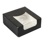 Boîte carton The Pack à fenêtre noir carton ondulé nano micro 10x10x4cm - par 50