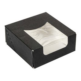 Boîte carton The Pack à fenêtre noir carton ondulé nano micro 10x10x4cm - par 50 Boîte carton The Pack à fenêtre noir carton ondulé nano micro 10x10x4cm - par 50