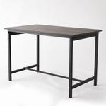 Table industrielle L119xP70xH75cm bois noir