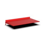 Tablette métal rouge L90cm + consoles