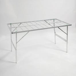 Table d'extérieur plateau ajouré aluminium 150x80x80cm 5.6kg Table d'extérieur plateau ajouré aluminium 150x80x80cm 5.6kg