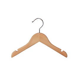 Cintre enfant bois naturel avec encoches L32cm - par 6 Cintre enfant bois naturel avec encoches L32cm - par 6