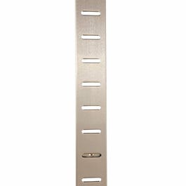 Montant L.240cm rainuré nickel brossé Montant L.240cm rainuré nickel brossé