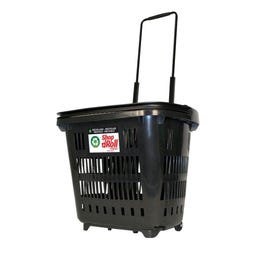 Panier à roulettes 34L noir recyclé Panier à roulettes 34L noir recyclé