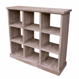 Etagère 9 cases Héritage double face L119xP39xH110cm pin vieilli Etagère 9 cases Héritage double face L119xP39xH110cm pin vieilli