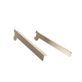 Console nickel brossé pour crémaillère - L34cm - par 2 Console nickel brossé pour crémaillère - L34cm - par 2