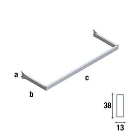 Guidon penderie 60cm nickel brossé tube 38x13mm pour système Alias & Queen Vogue Guidon penderie 60cm nickel brossé tube 38x13mm pour système Alias & Queen Vogue