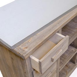 Top zinc L119xP59cm épaisseur 3cm - pour comptoir Top zinc L119xP59cm épaisseur 3cm - pour comptoir