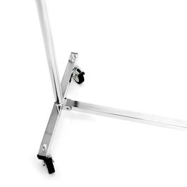 Portant droit pliant solide L150cm - hauteur réglable de 118 à 190cm – chromé Portant droit pliant solide L150cm - hauteur réglable de 118 à 190cm – chromé