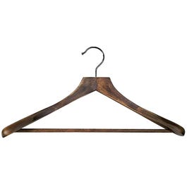Cintre bois épaules larges avec barre Vintage L44.5cm - par 3 Cintre bois épaules larges avec barre Vintage L44.5cm - par 3