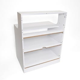 Structure comptoir d'accueil L84xP61,9xH111cm Ep.19mm Réceptio - blanc Structure comptoir d'accueil L84xP61,9xH111cm Ep.19mm Réceptio - blanc