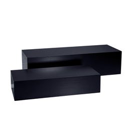 Podium mat noir 100x45x30cm + 75x40x20cm set de 2 Podium mat noir 100x45x30cm + 75x40x20cm set de 2