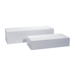 Podium blanc mat 100x45x30cm + 75x40x20cm - set de 2 Podium blanc mat 100x45x30cm + 75x40x20cm - set de 2