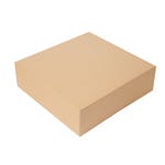 Boîte pâtissière The Pack carton ondulé nano micro naturel 32x32x10cm - par 50