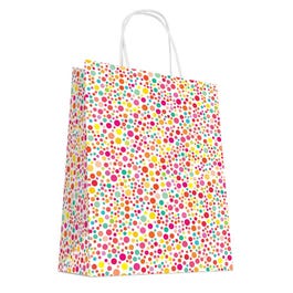 Sac "Pastilles" poignées torsadées 24+12x32cm - par 50 Sac "Pastilles" poignées torsadées 24+12x32cm - par 50