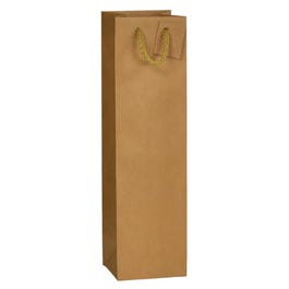 Sac magnum kraft vergé brun poignées coton 13+11.4x44cm - par 10 Sac magnum kraft vergé brun poignées coton 13+11.4x44cm - par 10