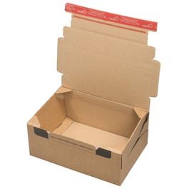 Boîte carton brun avec fermeture adhésive aller-retour 33,6x24,2x14cm Boîte carton brun avec fermeture adhésive aller-retour 33,6x24,2x14cm