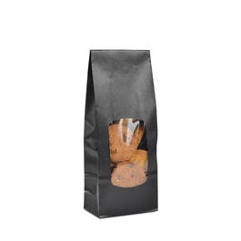 Sac kraft SOS fenêtre noir 9x5x20.5cm - par 100 Sac kraft SOS fenêtre noir 9x5x20.5cm - par 100