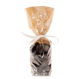 Sachet transparent fond polypro jute Noël 10x4x22cm - par 100 Sachet transparent fond polypro jute Noël 10x4x22cm - par 100