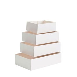 Caissette patissière en carton blanc 13x10x5cm - par 100 Caissette patissière en carton blanc 13x10x5cm - par 100