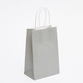 Sac kraft gris poignées torsadées 14x8,5x21,5cm - par 50 Sac kraft gris poignées torsadées 14x8,5x21,5cm - par 50