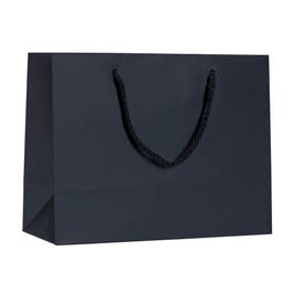 Sac Luxe pelliculé noir mat 23x10x18cm - par 12 Sac Luxe pelliculé noir mat 23x10x18cm - par 12