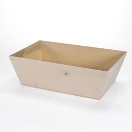 Panier gourmet en bois naturel de peuplier 29,5x19,5x9cm - par 10 Panier gourmet en bois naturel de peuplier 29,5x19,5x9cm - par 10