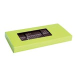 Etui tablette chocolat vert anis intérieur or 9.5x22cm - paquet de 50