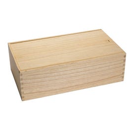 Boîte 2 bouteilles en bois neutre à coulisse 20x10.5x34.2cm Boîte 2 bouteilles en bois neutre à coulisse 20x10.5x34.2cm