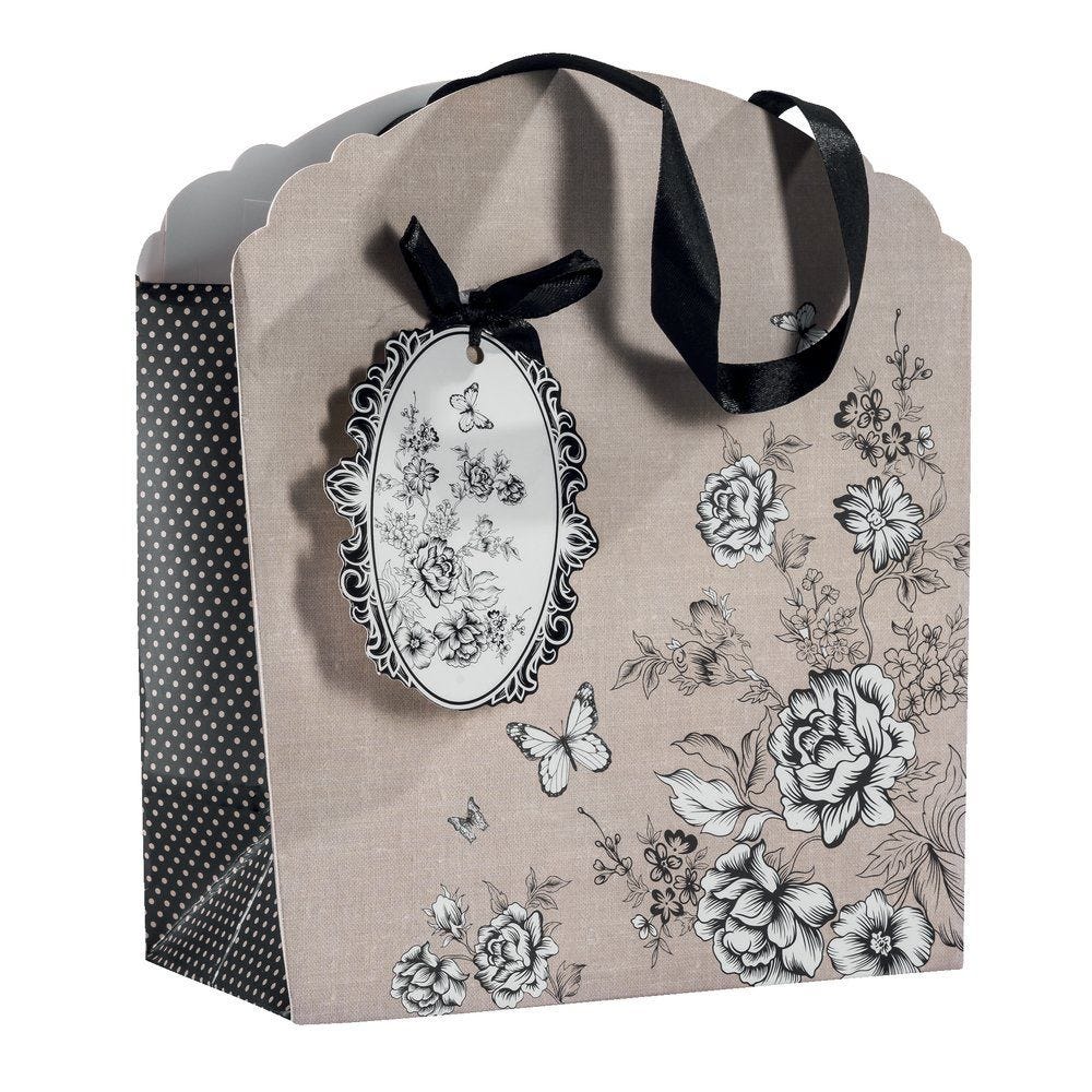 Sac charmea fleurs 21x10x23cm par 10 RETIF