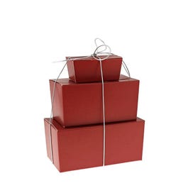 Ballotin rouge intérieur or 250g 12x6x6cm - par 50 Ballotin rouge intérieur or 250g 12x6x6cm - par 50