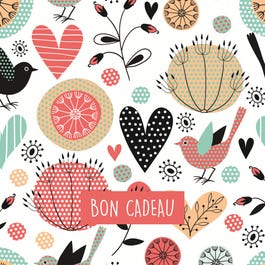Bon cadeau printanier 12x12cm - par 12 Bon cadeau printanier 12x12cm - par 12