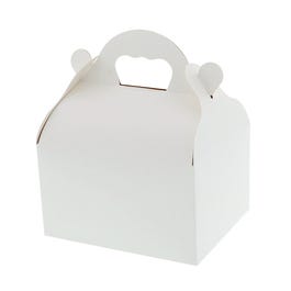 Boite patissière à poignées n°7 blanche 10x12+7cm - par 50 Boite patissière à poignées n°7 blanche 10x12+7cm - par 50
