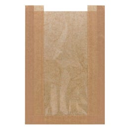 Sac à pain avec fenêtre kraft brun 23x34+5cm - par 1000 Sac à pain avec fenêtre kraft brun 23x34+5cm - par 1000