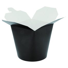 Pot à pâtes noir 780ml fermeture croisillon - par 50 Pot à pâtes noir 780ml fermeture croisillon - par 50