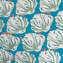 Papier cadeau fleurs sur fond bleu en 0,70x100 m Papier cadeau fleurs sur fond bleu en 0,70x100 m